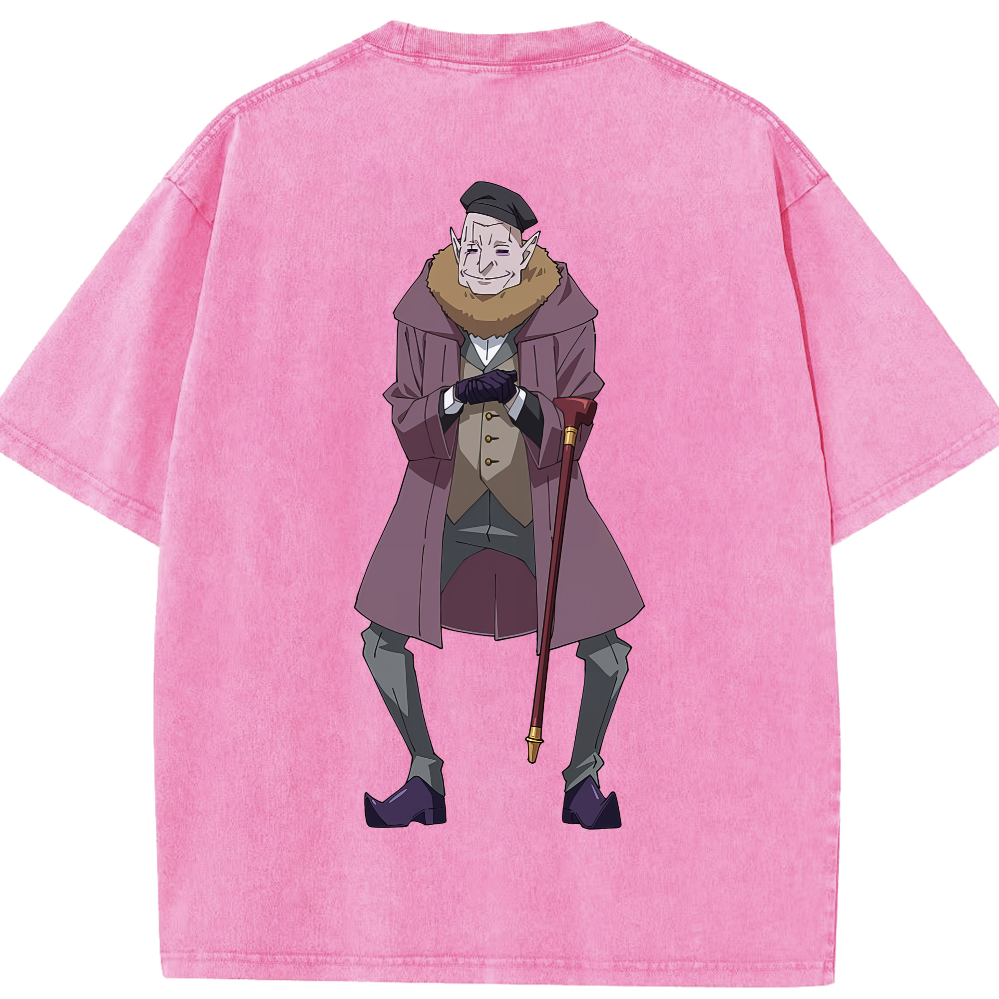 （画像用） 転スラ Regarding Reincarnated to Slime 綿100% ヴィンテージ風 半袖Tシャツ（背面プリント）